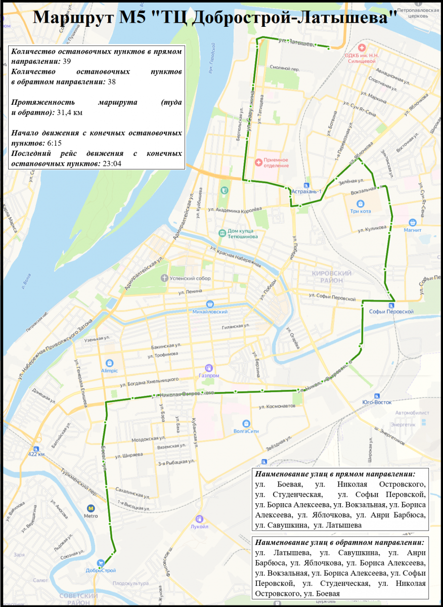 Схема автобусов астрахань